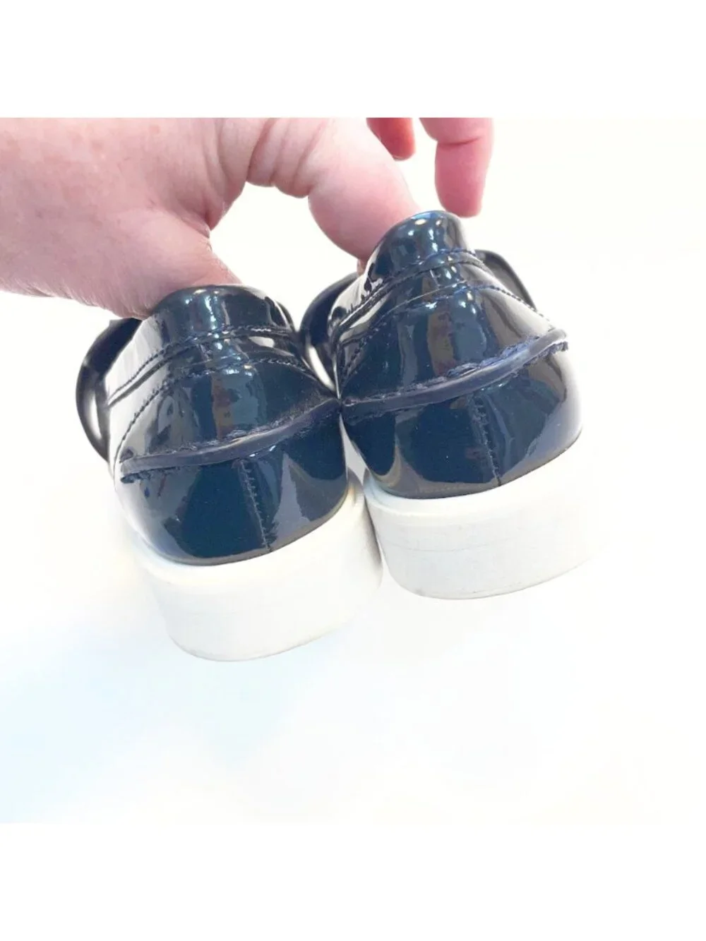 Tory Burch Sport Navy Patent Golf Loafers, Size 5.5